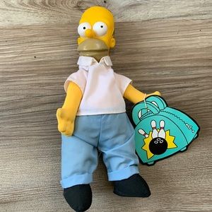 Vintage Homer Simpson Doll 1990 Matt Groening Simpsons Cartoon Burger King Toy